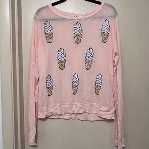 Wildfox Ice Cream Cone Long-Sleeve Tee Shirt